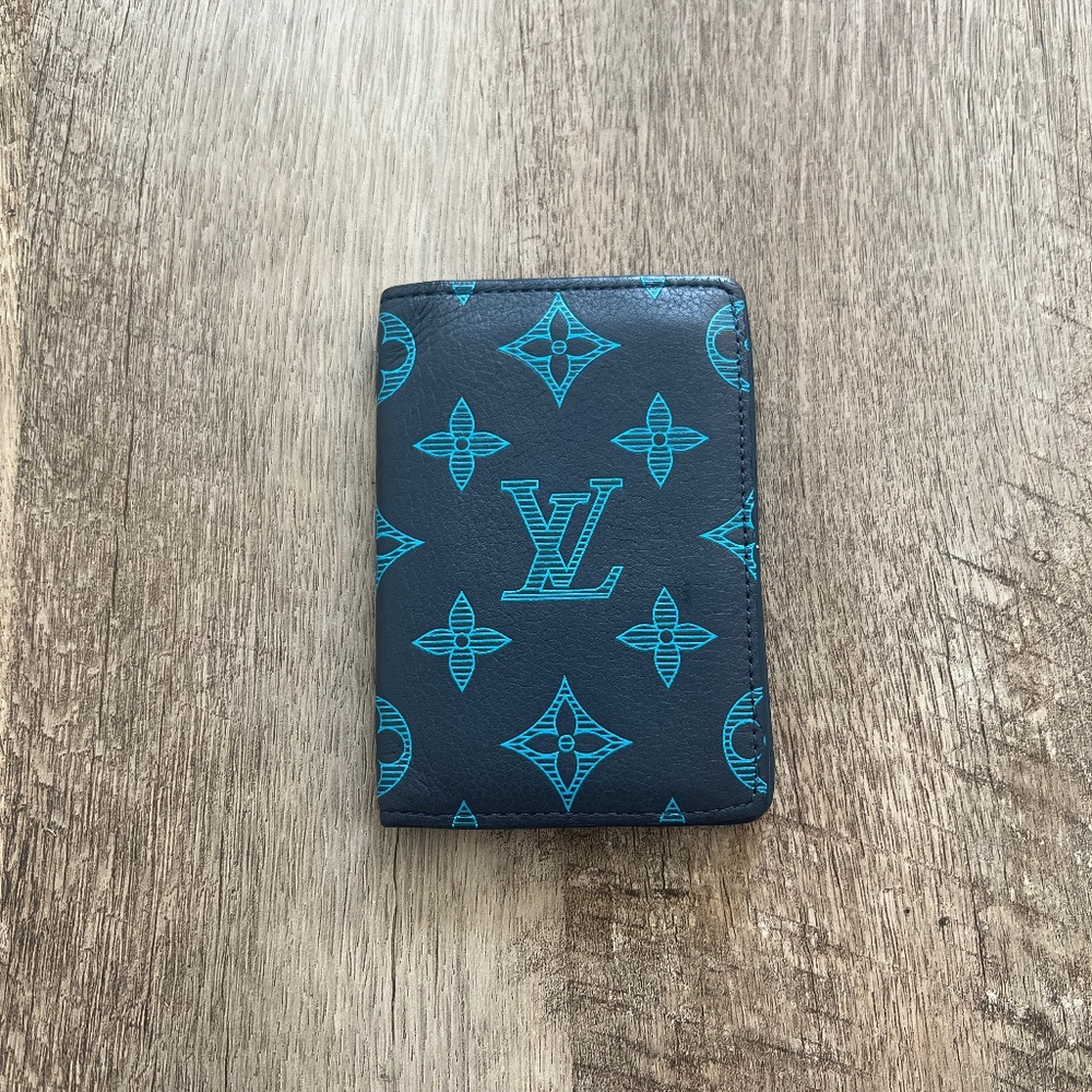 Louis Vuitton Monogram Shadow Pocket Organizer Navy (WITH RECEIPT FROM LV STORE)